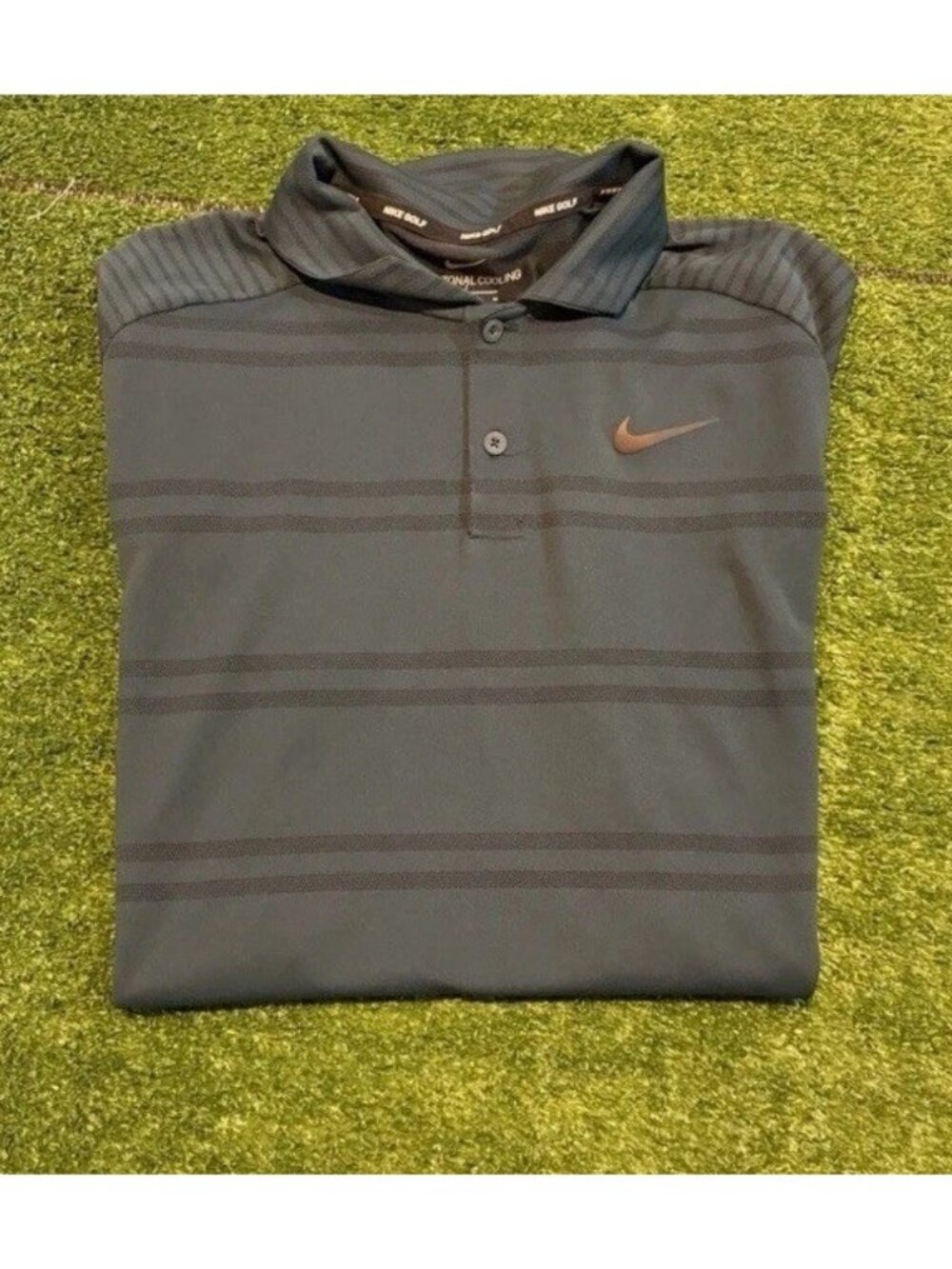 Nike polo mens Green medium zonal cooling lighweight breathable short sleeve